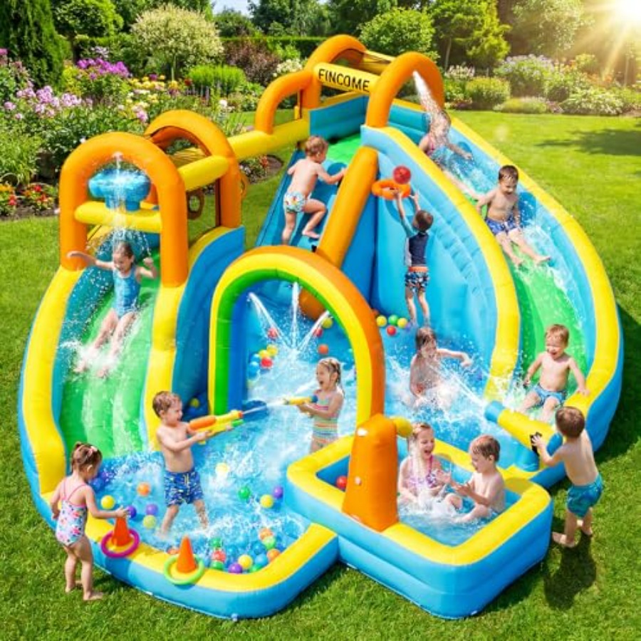 Water Slide Inflatable - 어린이용 야외용 풍선 워터 슬라이드 파크: