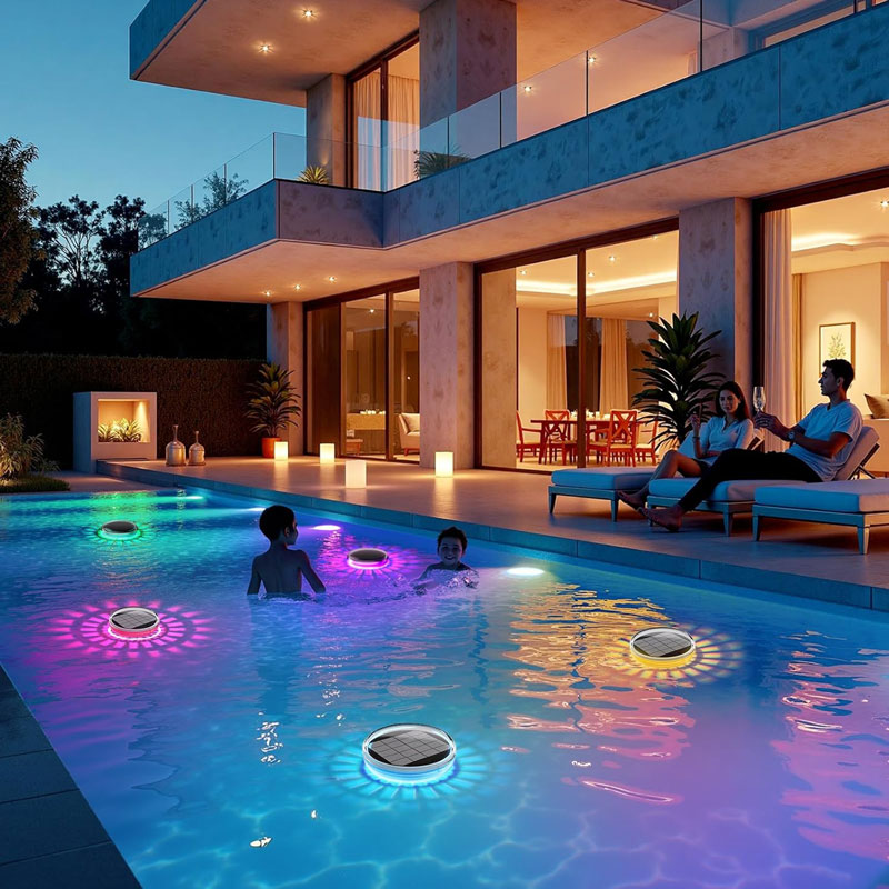 Pool Light Solar Rechargeable - 수영장 조명, 태양광 충전식 플로팅, 원격