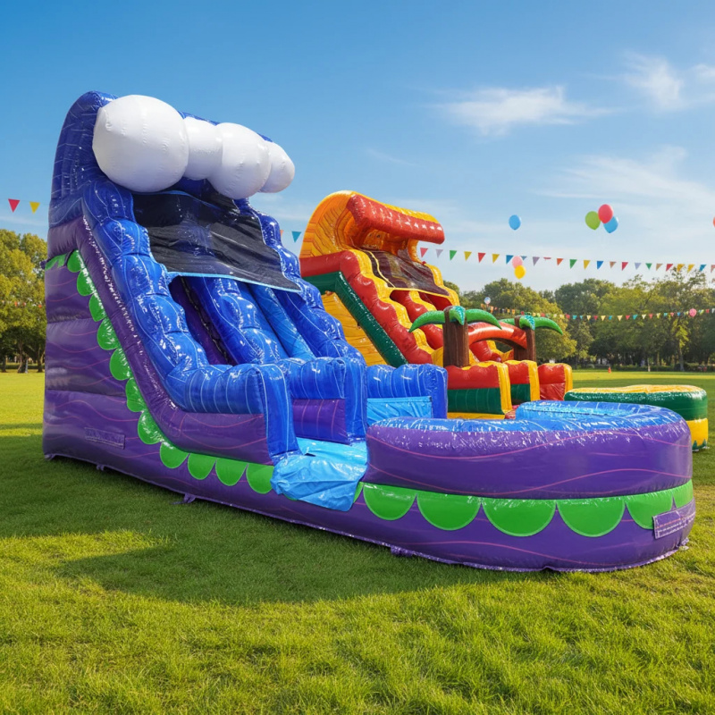 Water Slide Inflatable - 상업용 뒷마당 슬라이드 대여, 어린이와 성인용