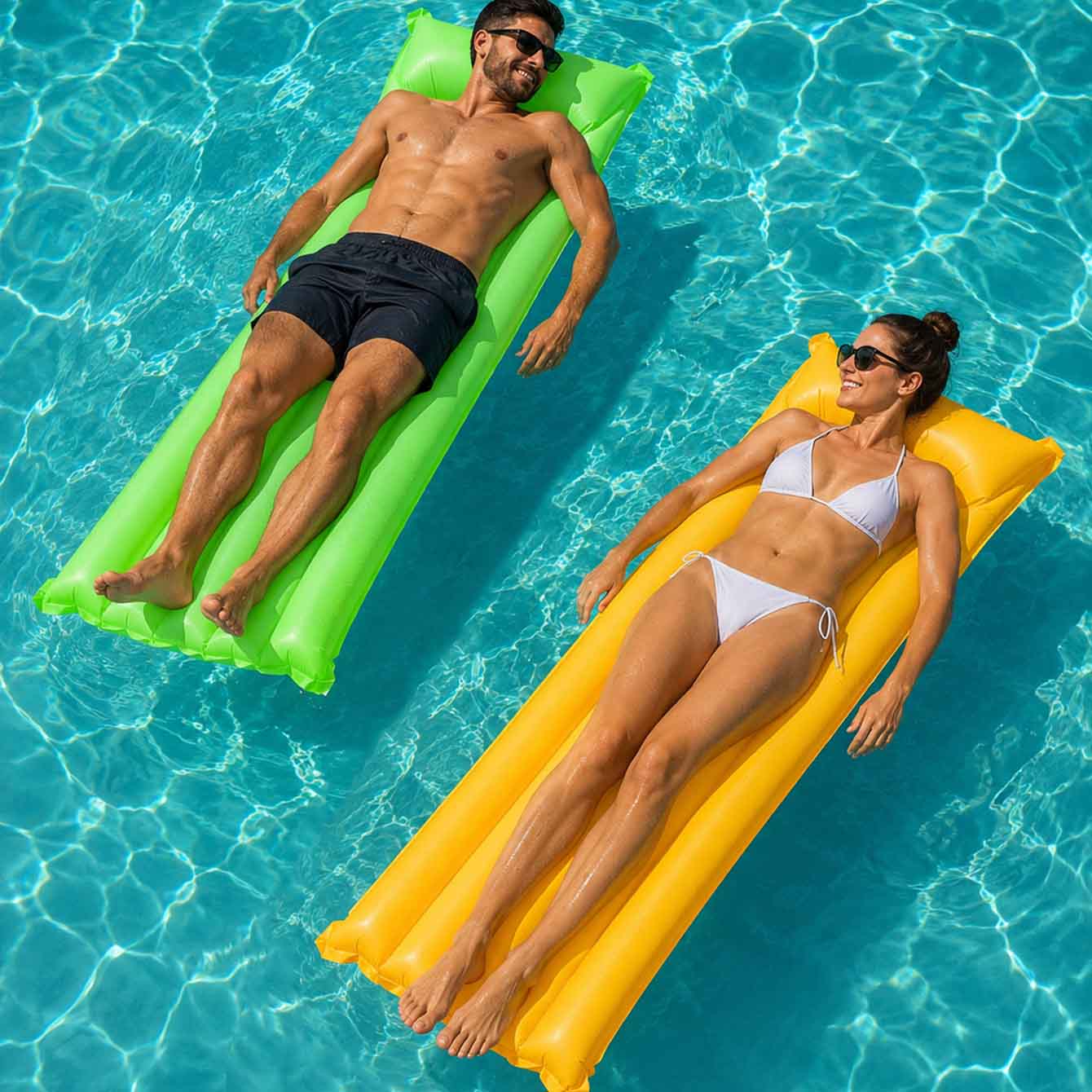 Pool Float Ring Inflatable - 1PC 수영장 플로트 침대 풍선 수영