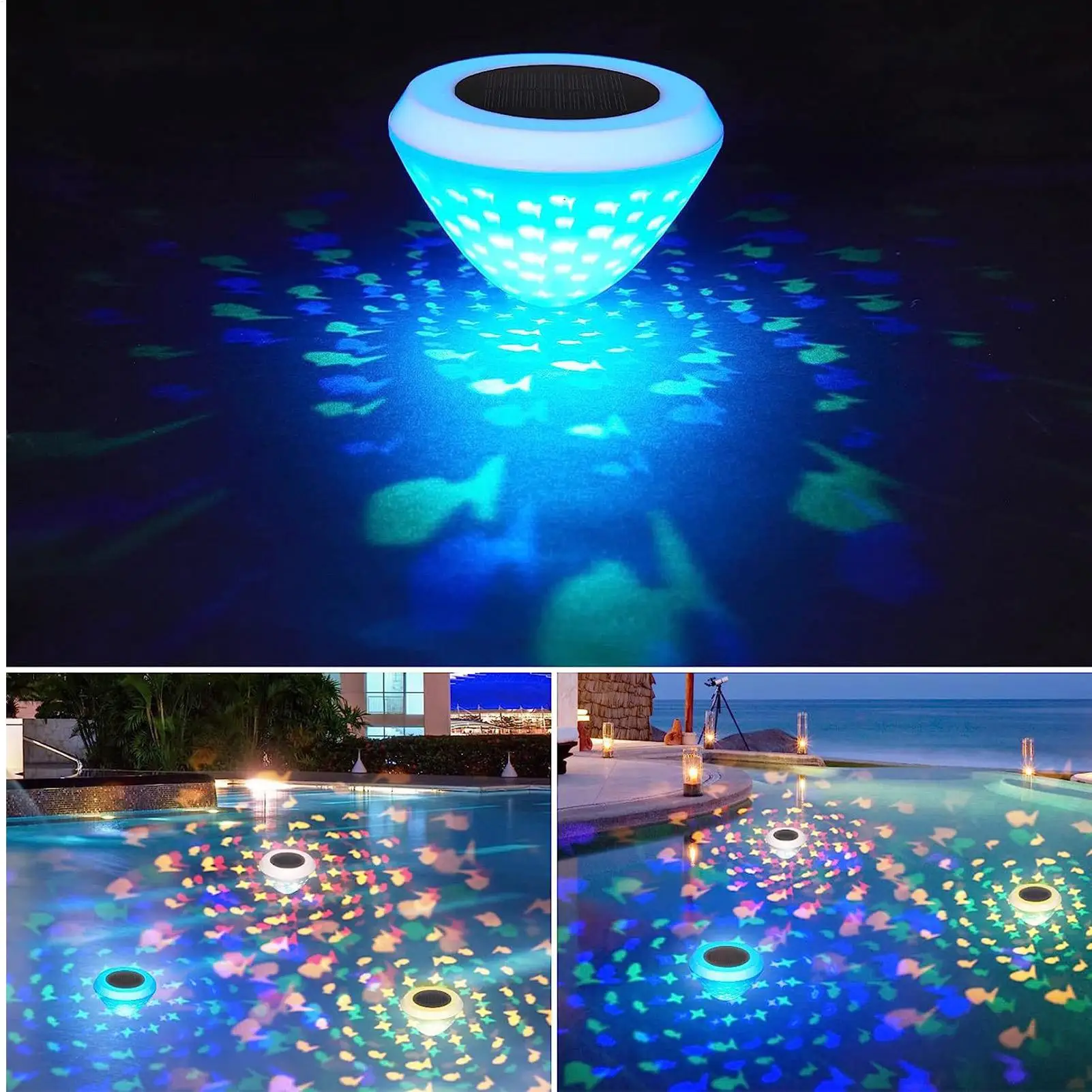 방수 색상 변경 가능 USB 충전식 LED 플로팅 태양 - Pool Light Solar Rechargeable 리뷰 및 가격