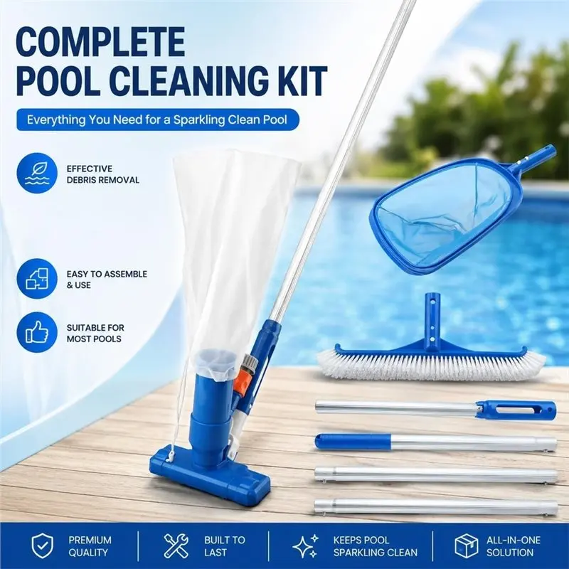 SHGO - 지상 수영장 청소 키트 - 진공 청소기와  - Pool Skimmer Net 리뷰 및 가격