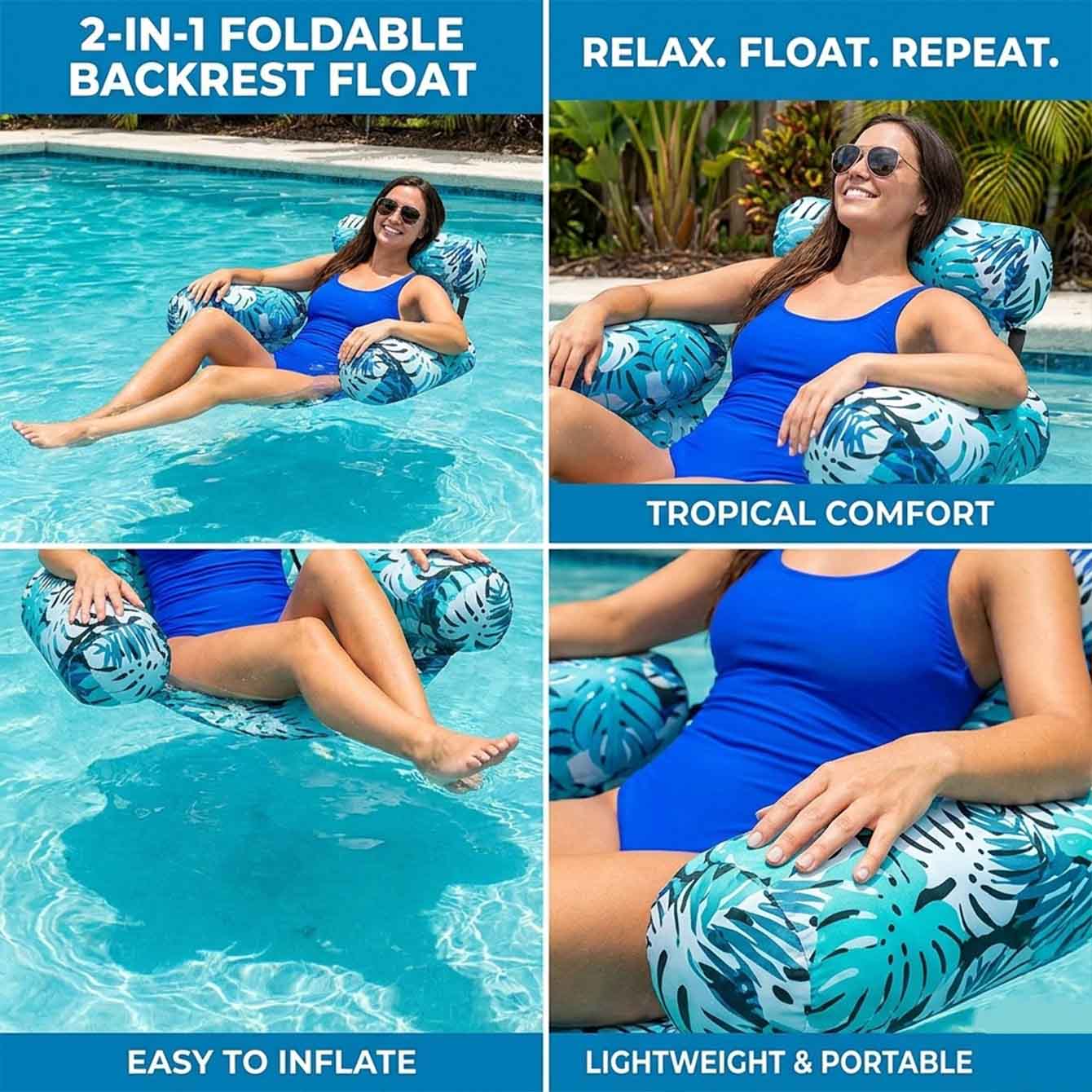 1PC 수영장 플로트 성인용 풍선형 플로팅 의자, 헤드 - Pool Lounger Inflatable 리뷰 및 가격