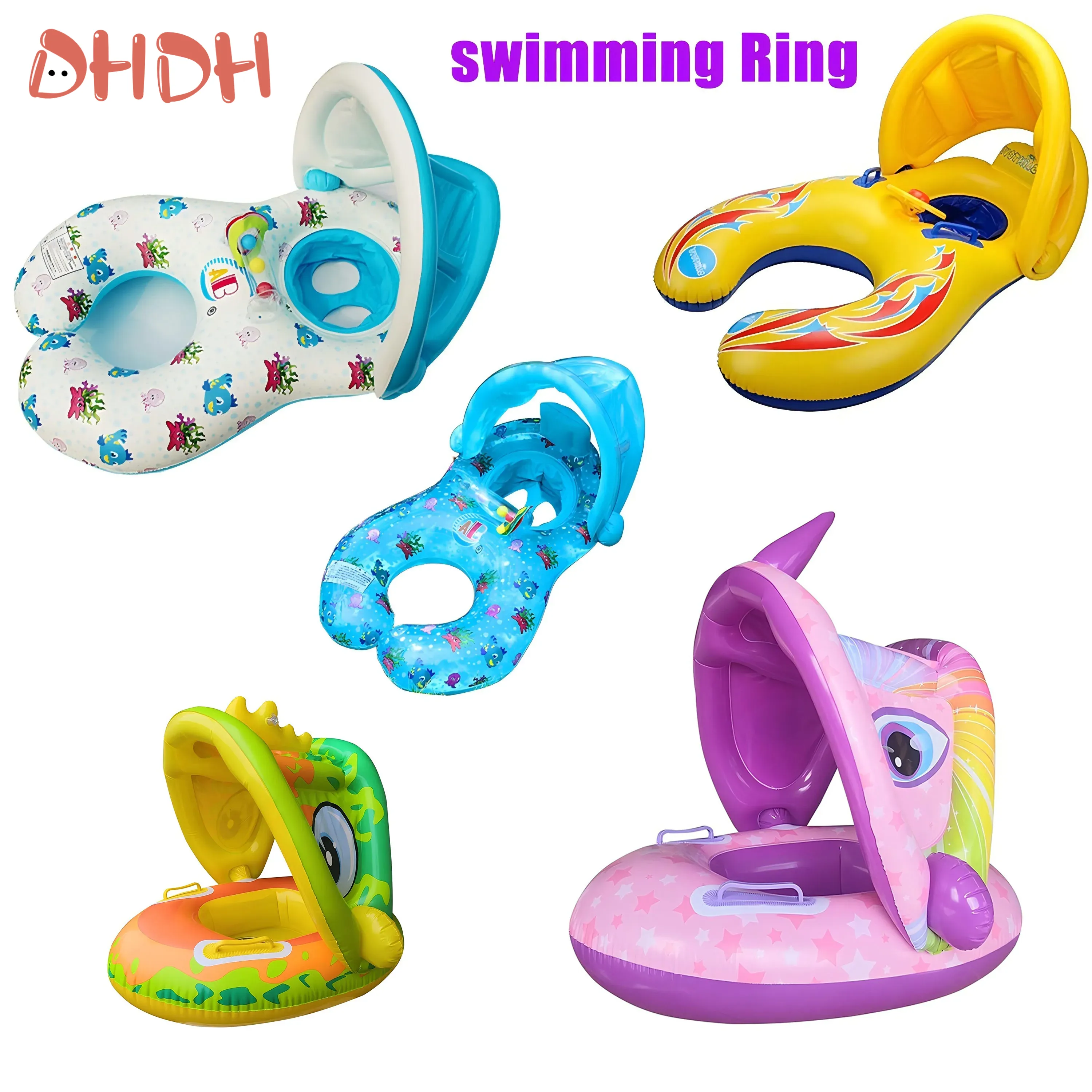 차양막이 있는 아기 수영 플로트 – 유아용 풍선형 아기 - Pool Float Ring Inflatable 리뷰 및 가격