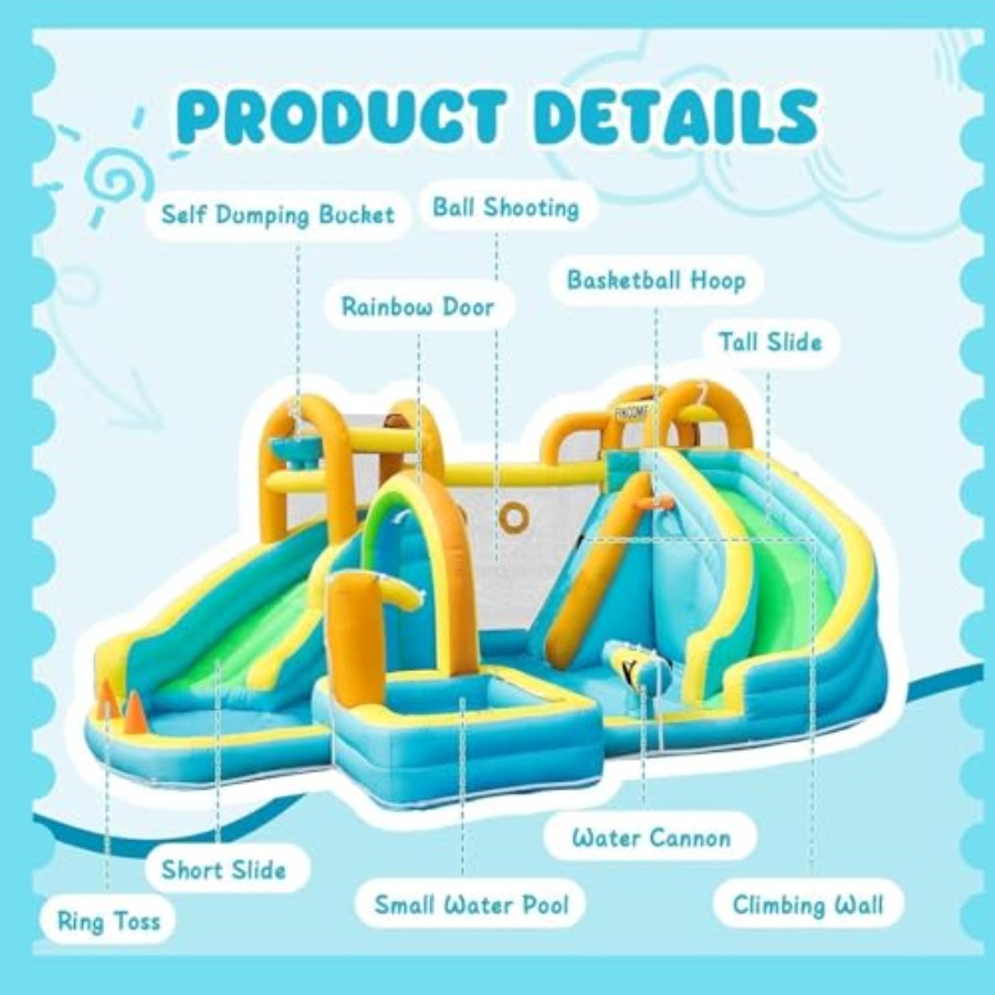 어린이용 야외용 풍선 워터 슬라이드 파크: PVC 소재 - Water Slide Inflatable 리뷰 및 가격