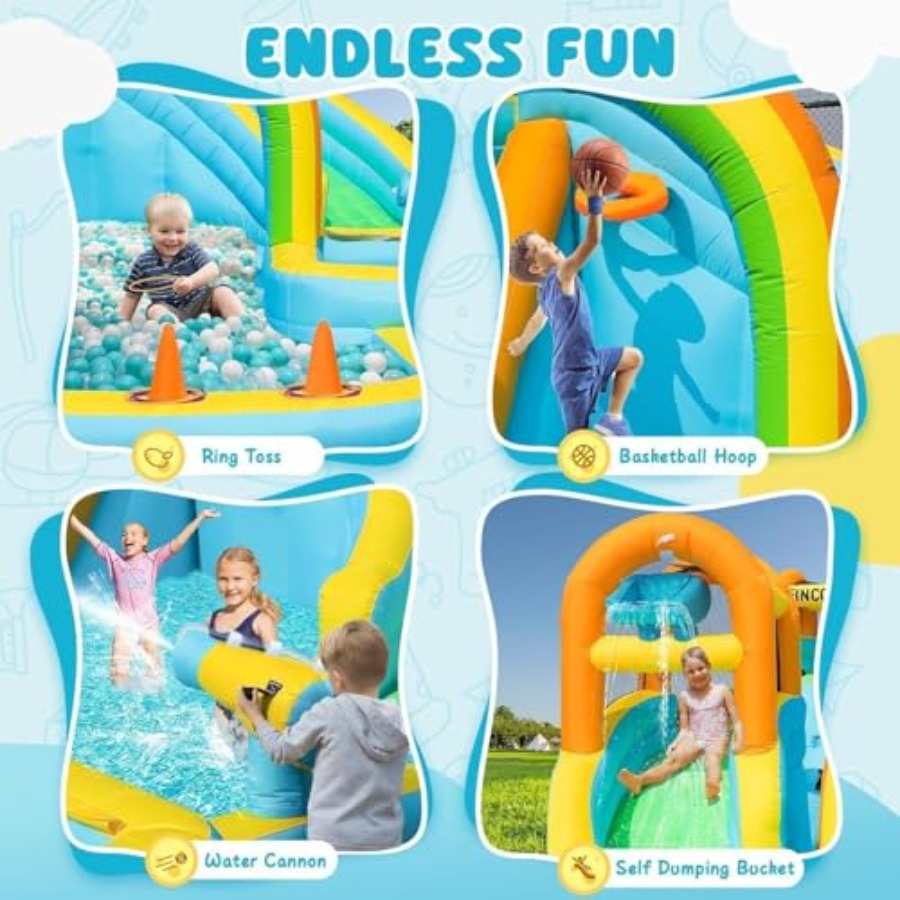어린이용 야외용 풍선 워터 슬라이드 파크: PVC 소재 - Water Slide Inflatable 리뷰 및 가격
