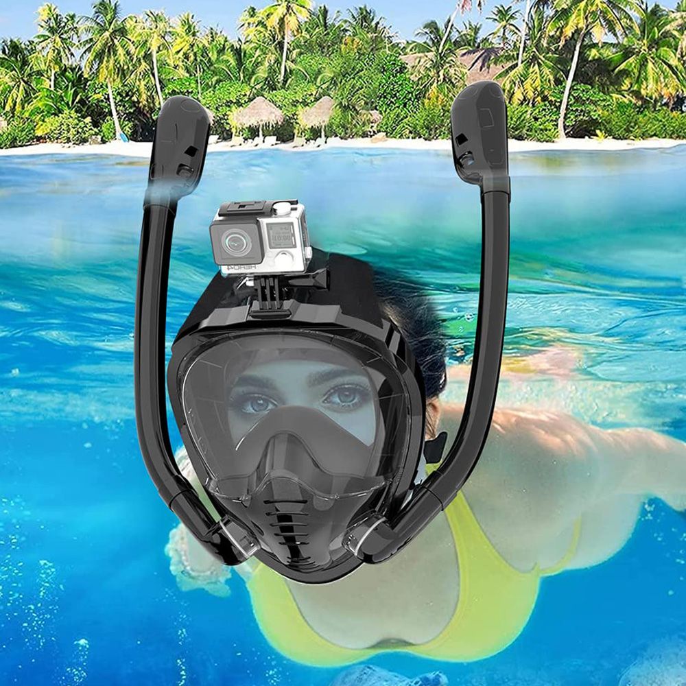 풀 페이스 스노클 마스크 180 ° 파노라마 뷰 실리콘 - Snorkel Mask Full Face 리뷰 및 가격