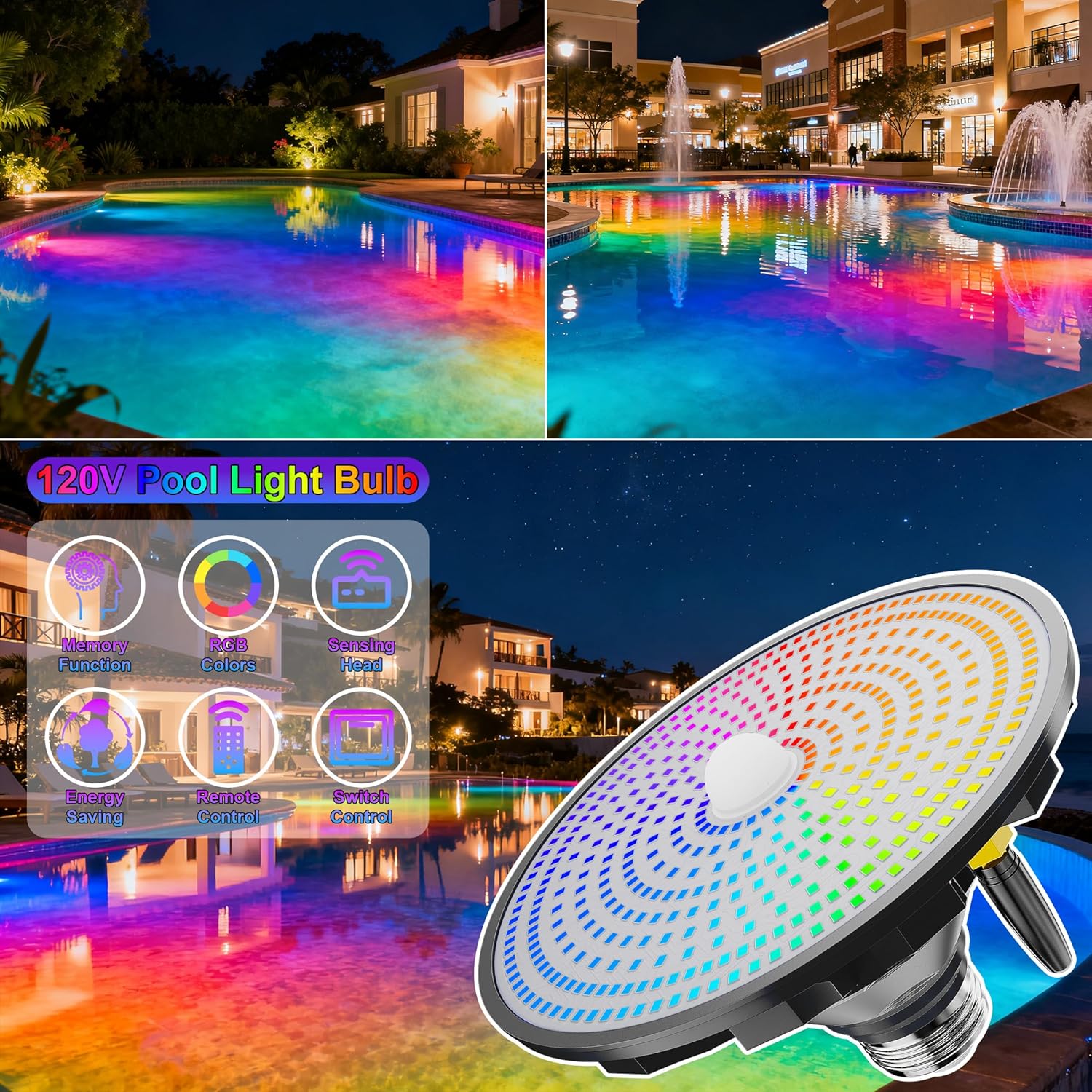 태양광 수영장 조명 사계절 멀티 컬러 - Pool Light Solar Rechargeable 리뷰 및 가격