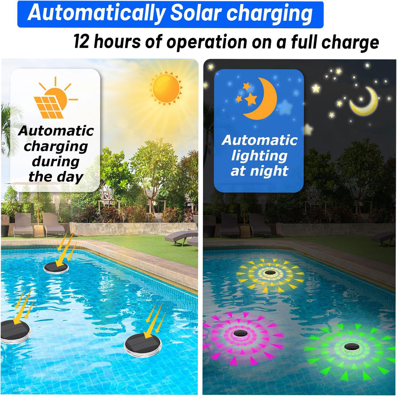수영장 조명, 태양광 충전식 플로팅, 원격 제어로 플로 - Pool Light Solar Rechargeable 리뷰 및 가격