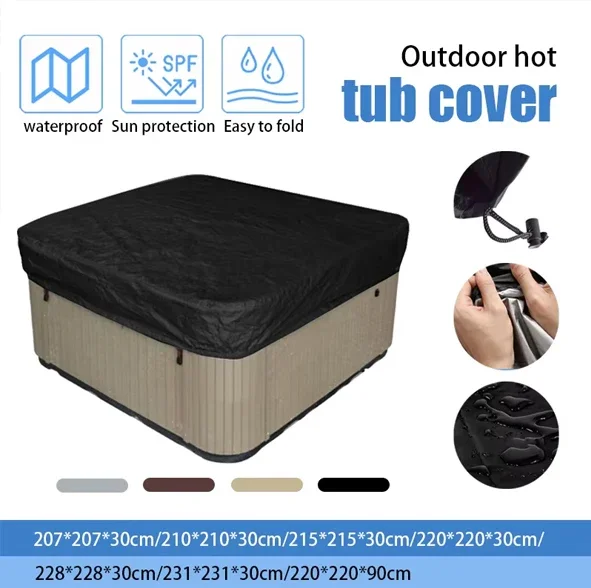 스파 온수 욕조 먼지 커버 욕조 수영장 방수 야외 낙엽 - Pool Cover Waterproof 리뷰 및 가격
