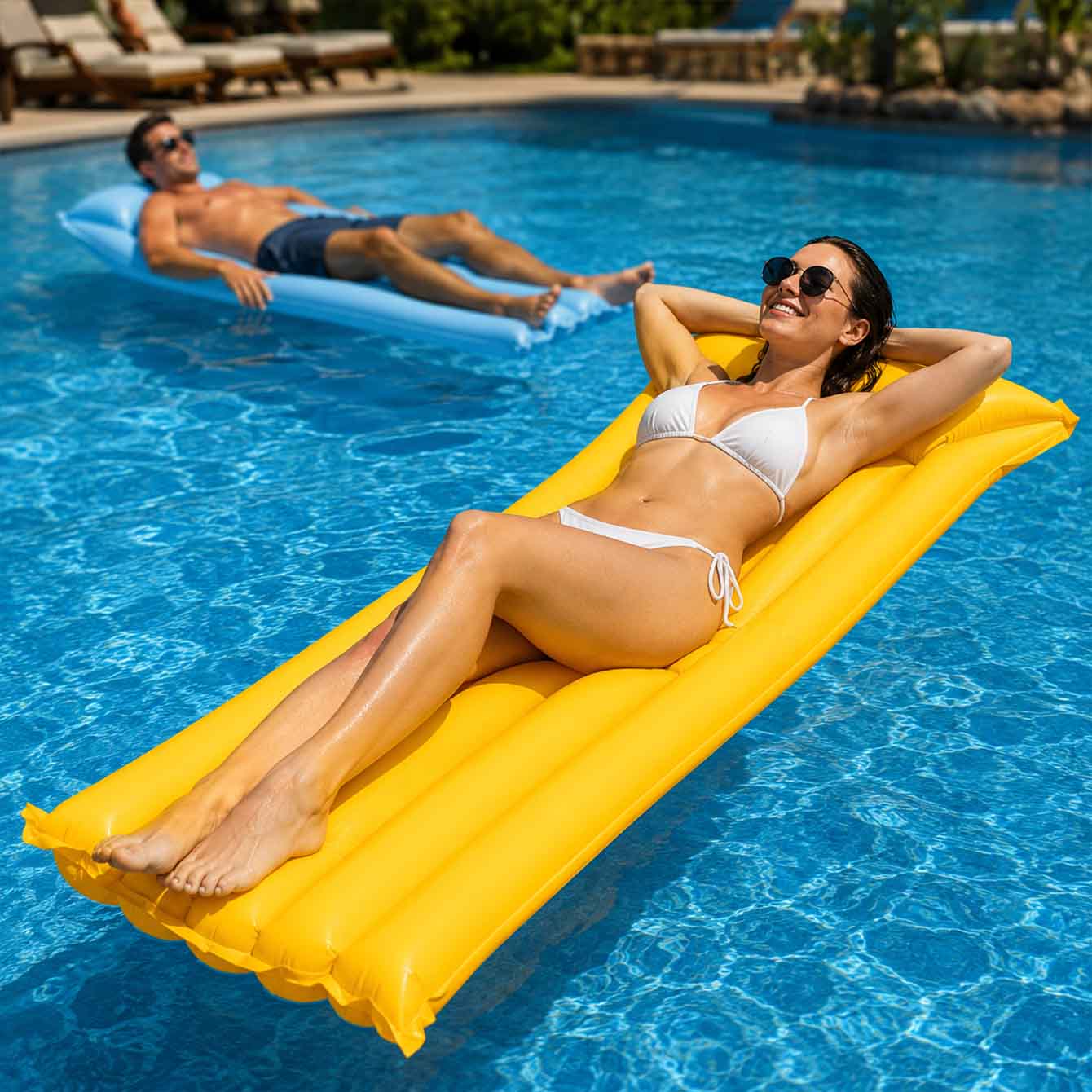 1PC 수영장 플로트 침대 풍선 수영 매트리스 수영 튜 - Pool Float Ring Inflatable 리뷰 및 가격