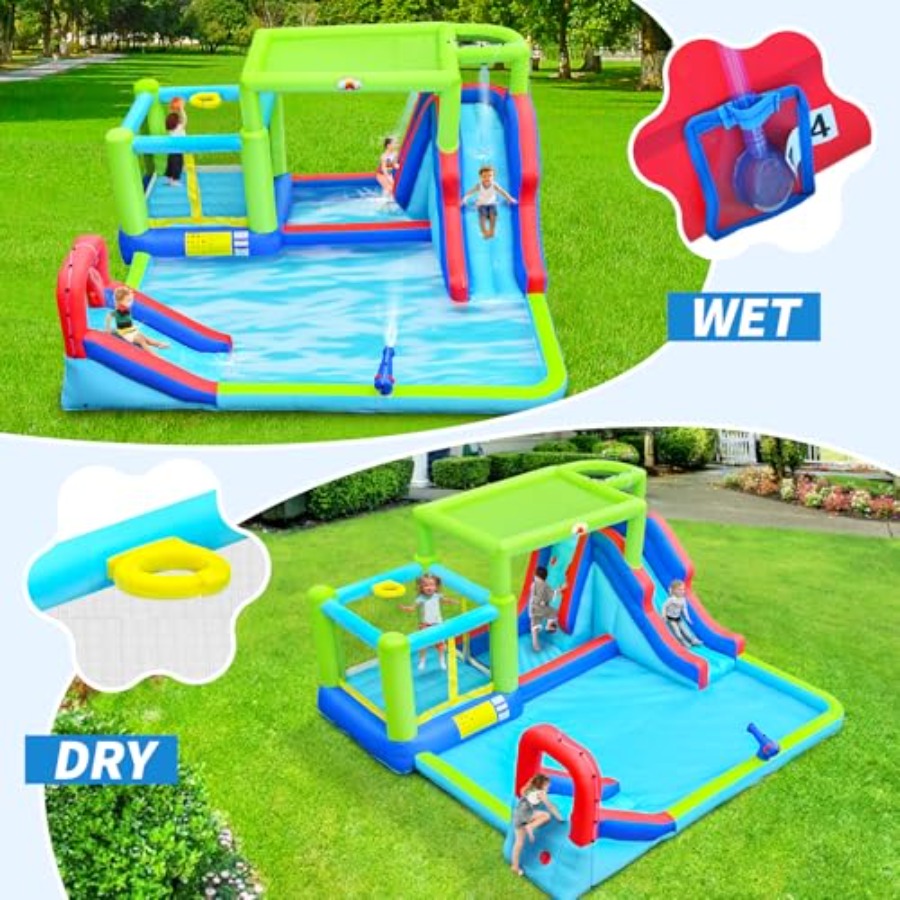 야외용 풍선 워터 슬라이드 워터파크, PVC 소재, 파 - Water Slide Inflatable 리뷰 및 가격