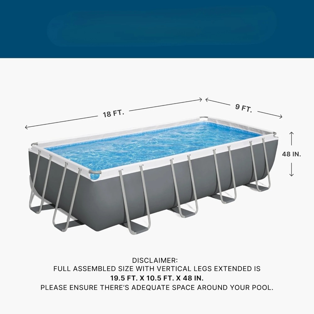 직사각형 금속 프레임 지상 수영장 세트 (필터 펌프,  - Pool Ladder Above Ground 리뷰 및 가격